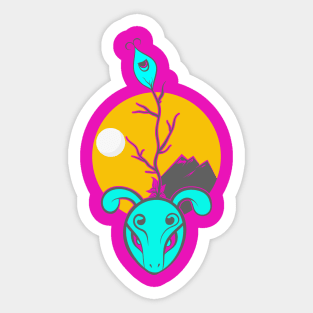 A Night Ram Sticker